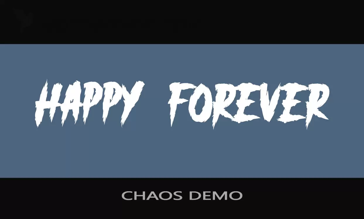 「-CHAOS-DEMO」字体效果图