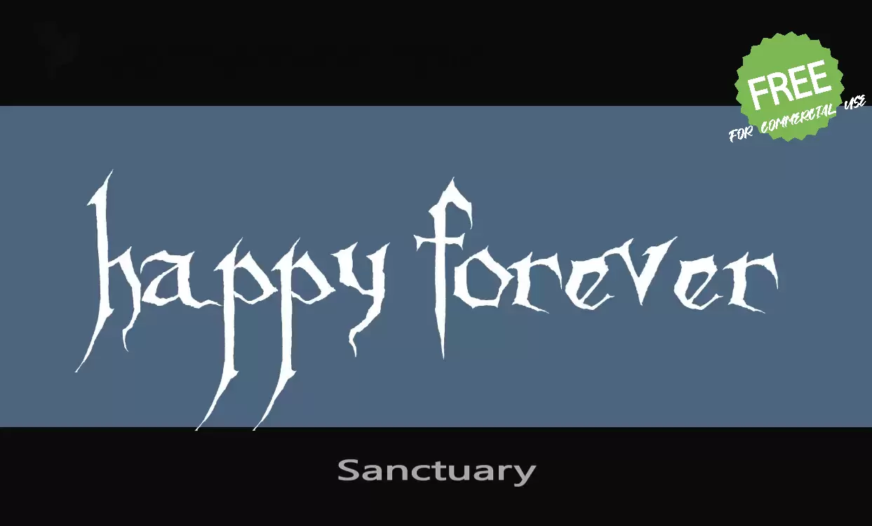 Font Sample of Sanctuary