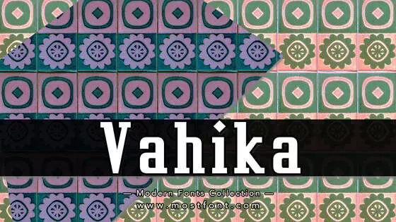 Typographic Design of Vahika