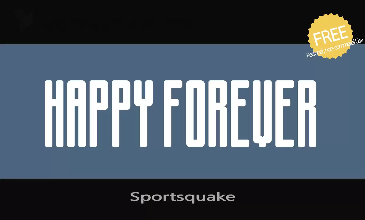 「Sportsquake」字体效果图