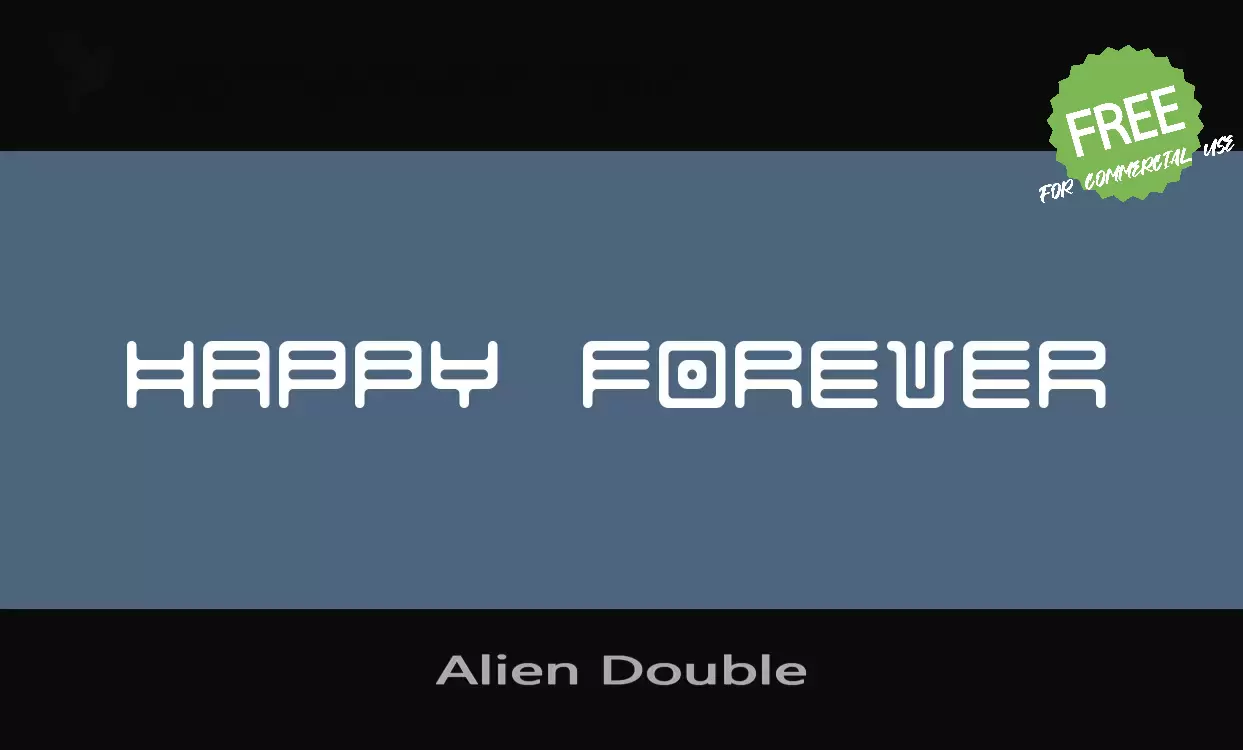 「Alien-Double」字体效果图