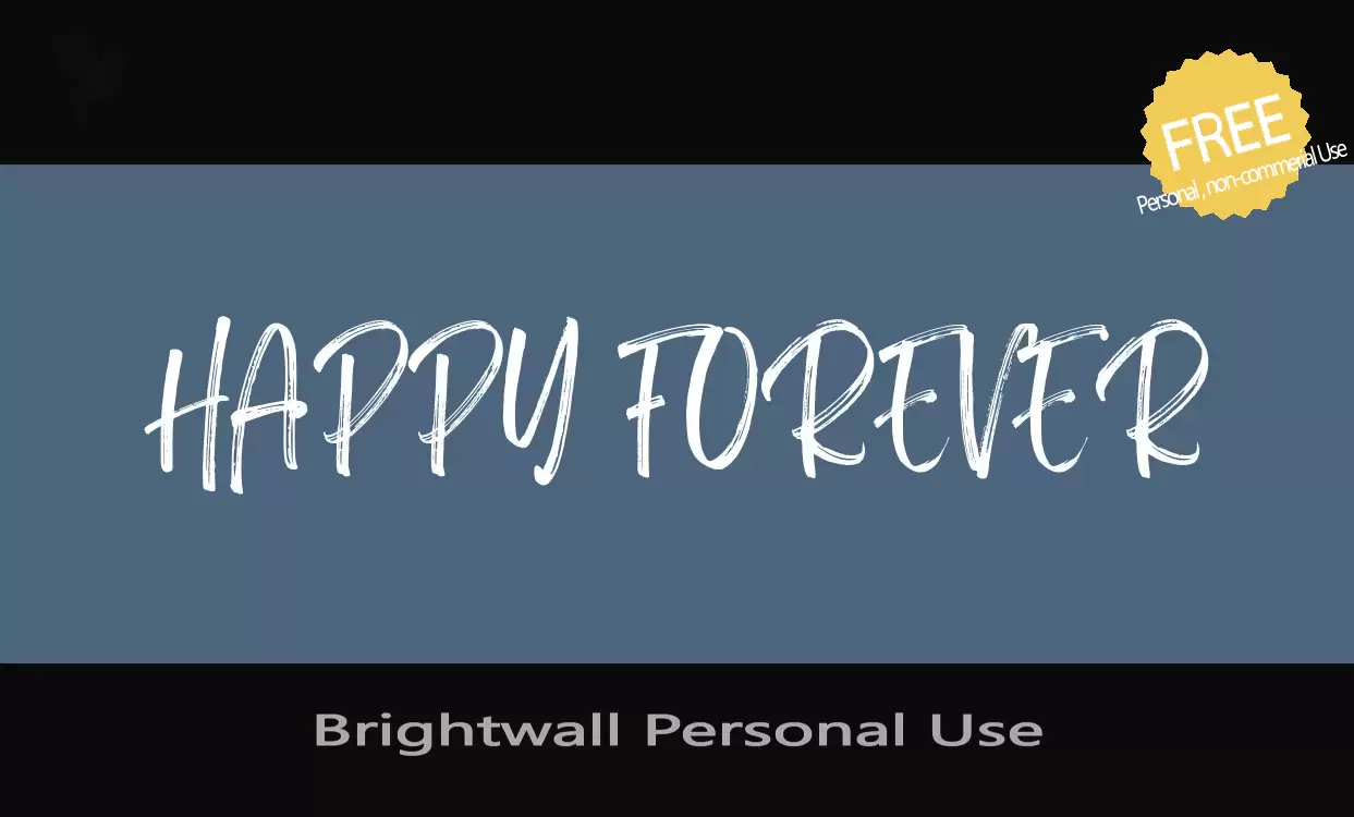 Font Sample of Brightwall-Personal-Use