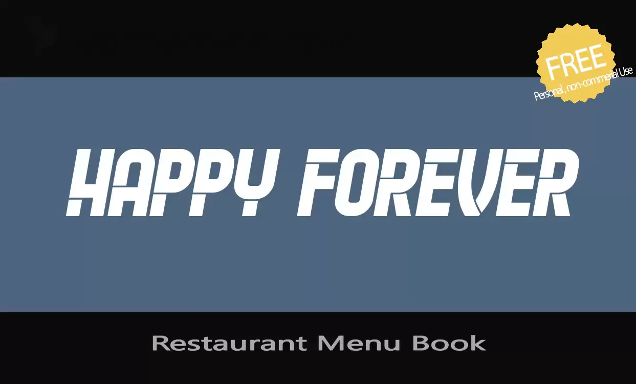 Font Sample of Restaurant-Menu-Book