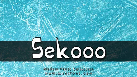 「Sekooo」字体排版图片