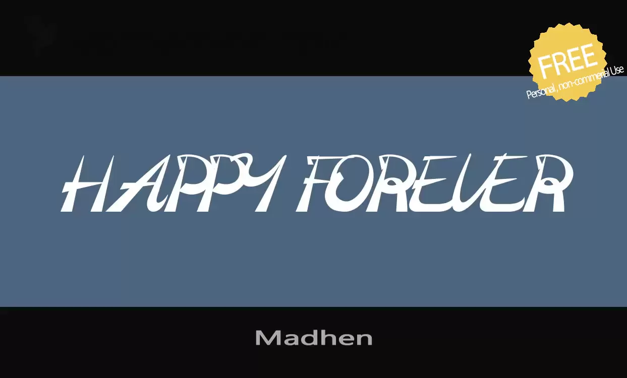 Font Sample of Madhen