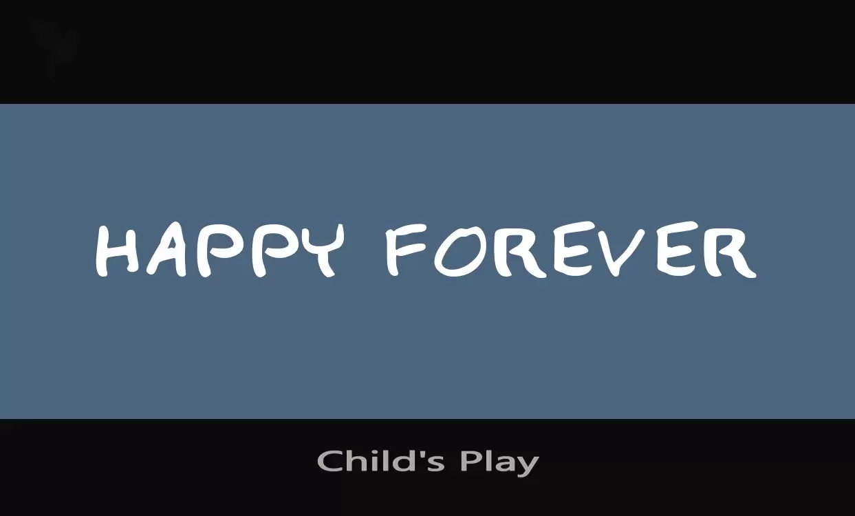 Font Sample of Child's-Play