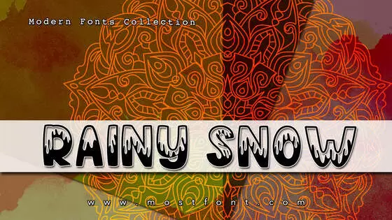 Typographic Design of Rainy-Snow