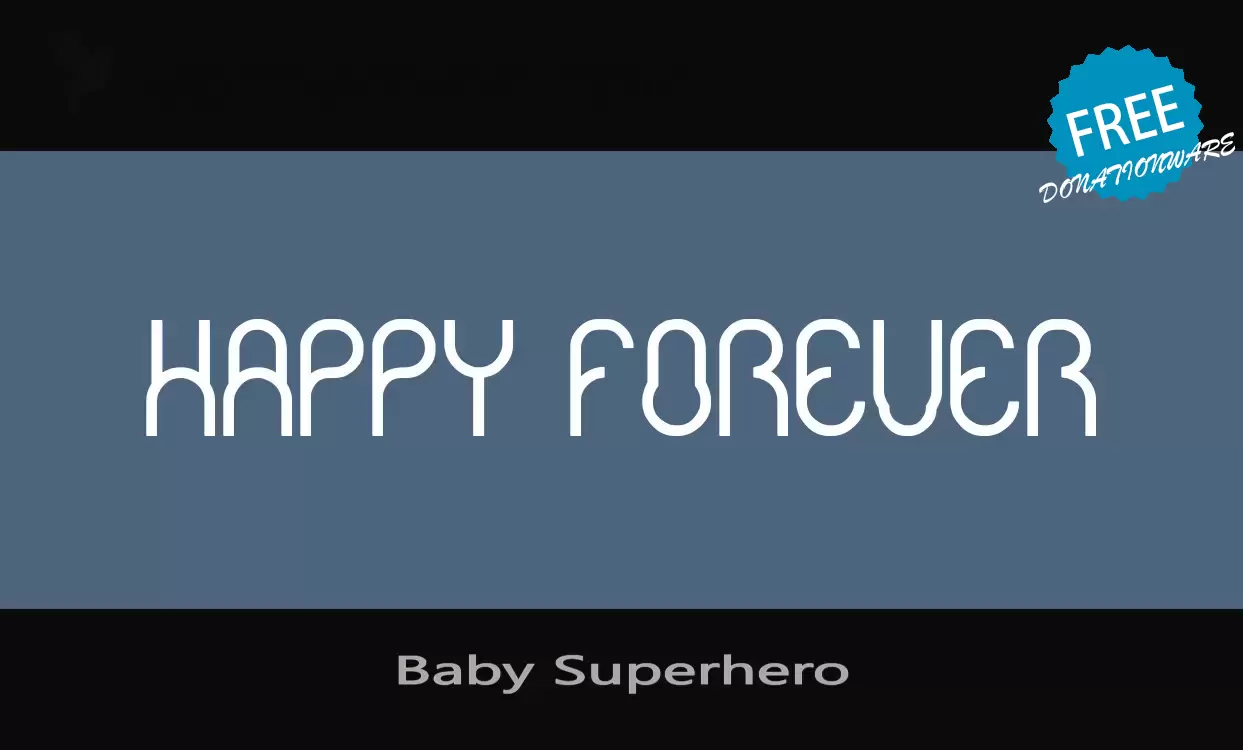 「Baby-Superhero」字体效果图