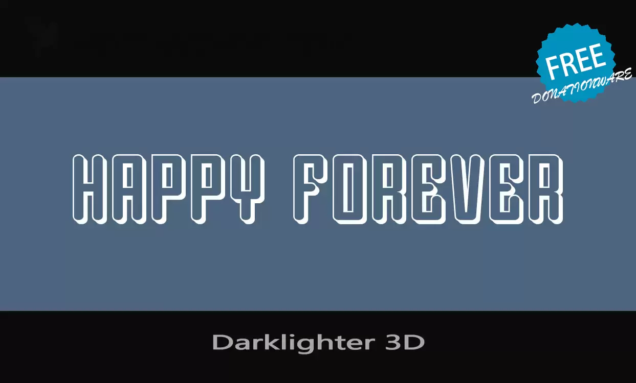 「Darklighter-3D」字体效果图