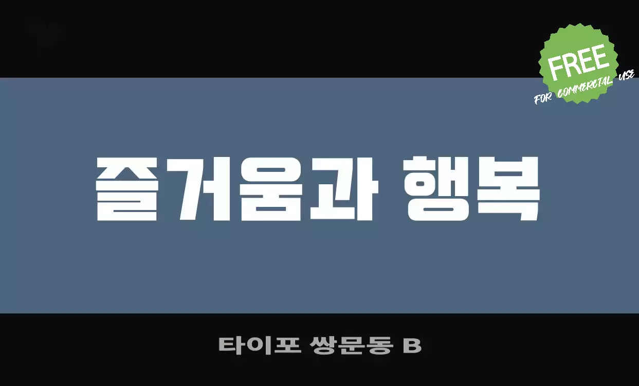 「타이포-쌍문동-B」字体效果图