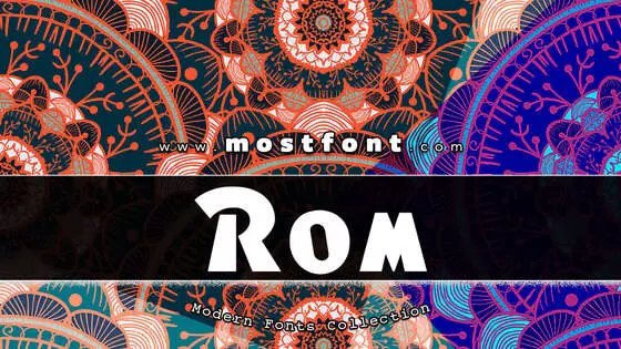 「Rom」字体排版图片