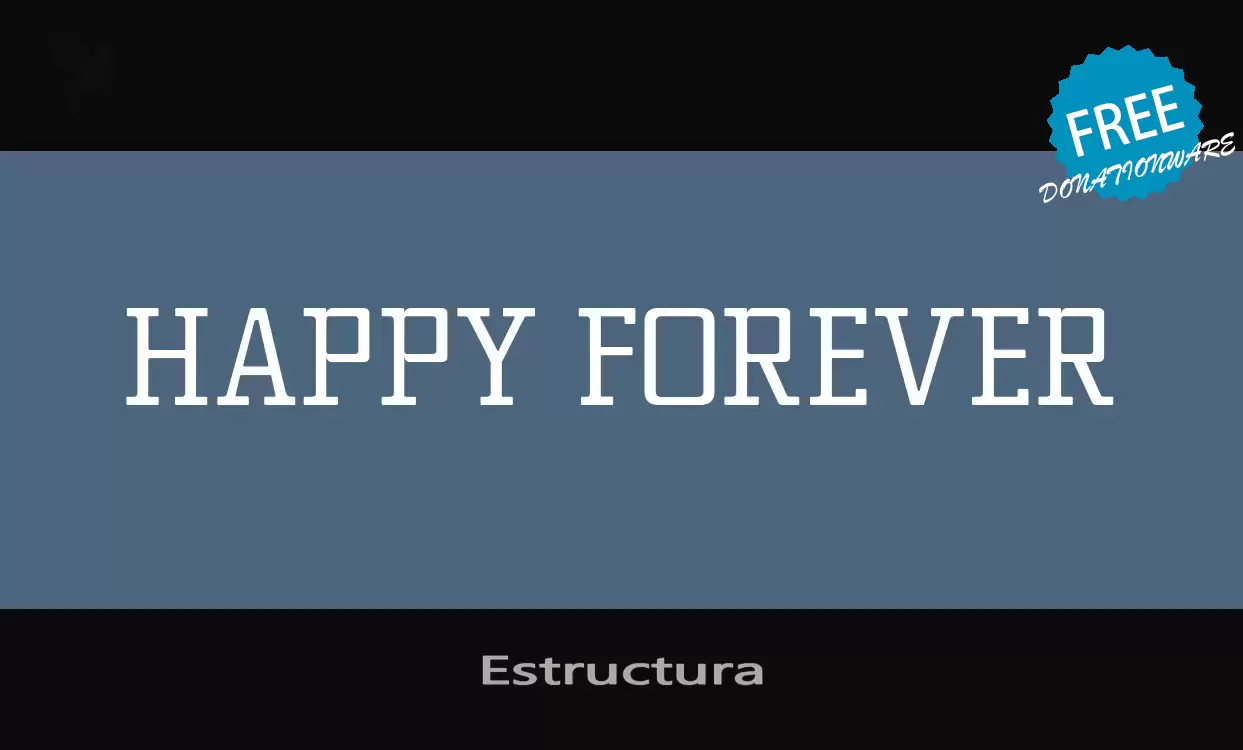 「Estructura」字体效果图