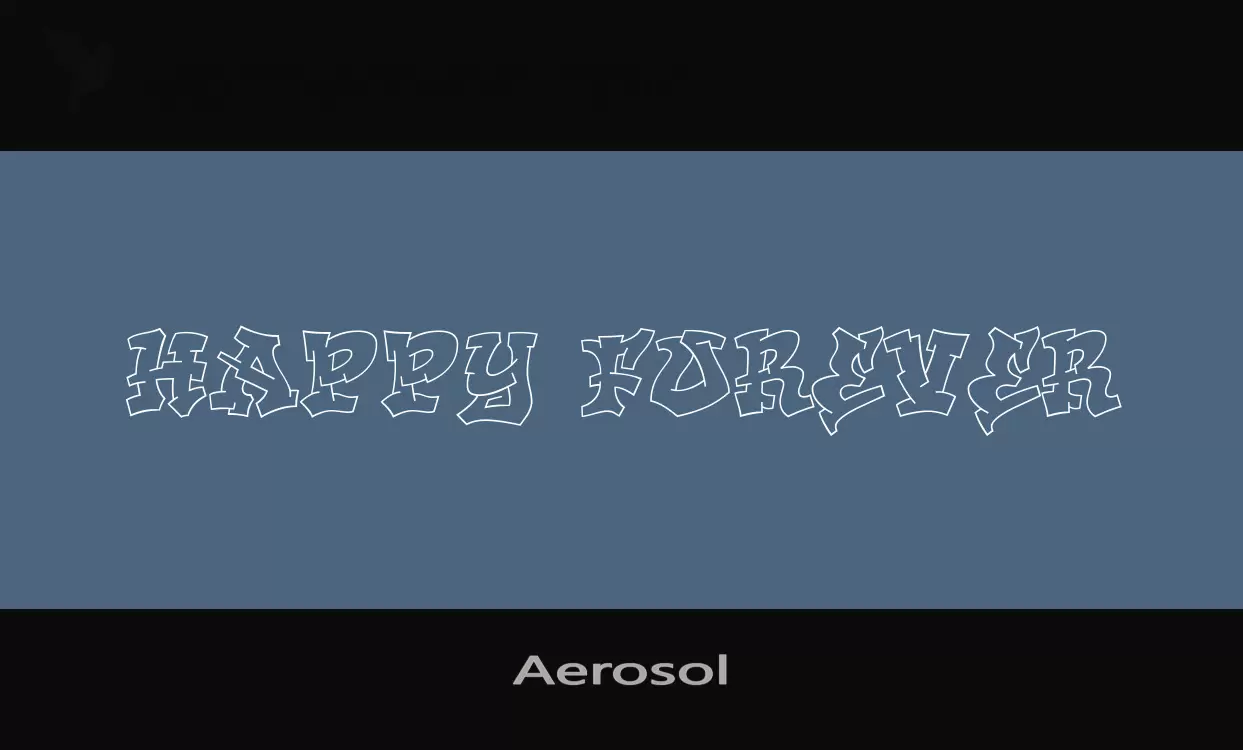 Font Sample of Aerosol