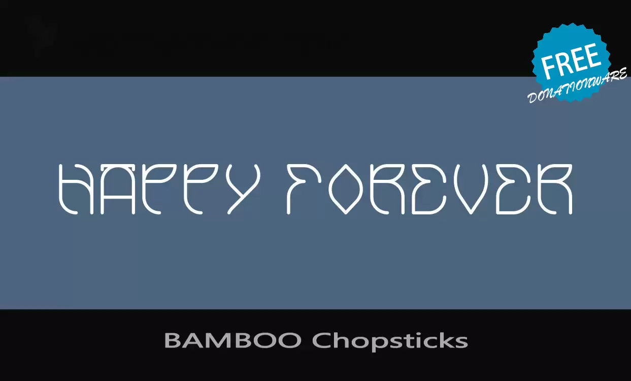 Font Sample of BAMBOO-Chopsticks