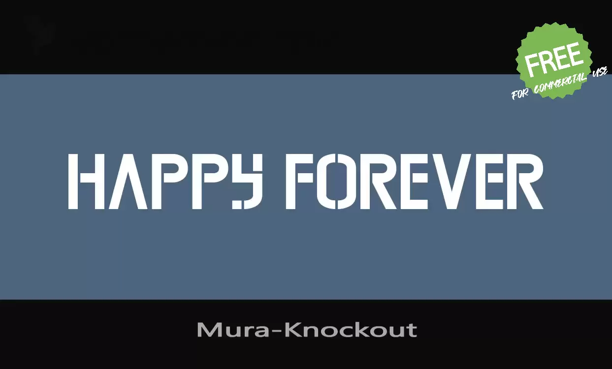 Font Sample of Mura-Knockout