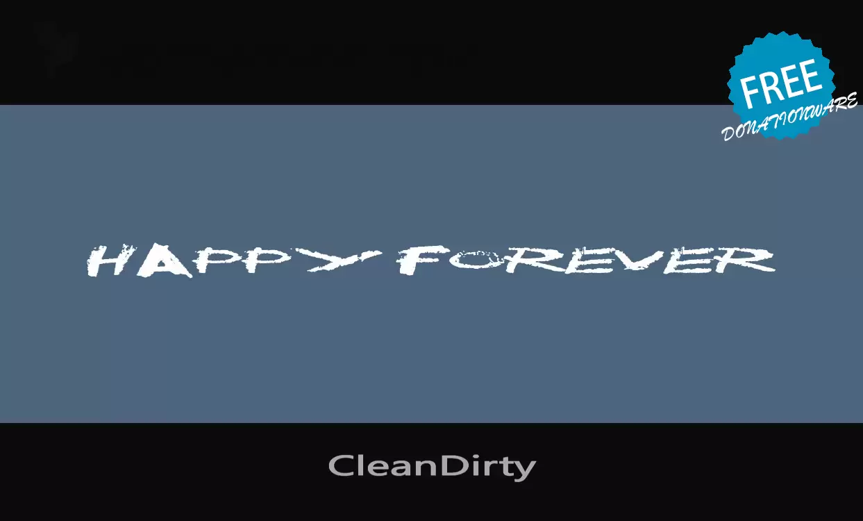 「CleanDirty」字体效果图