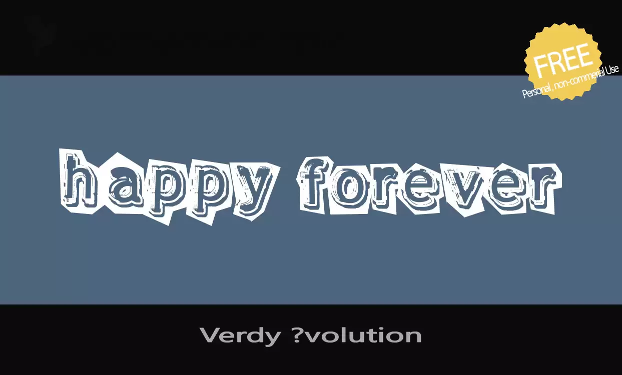 「Verdy-?volution」字体效果图