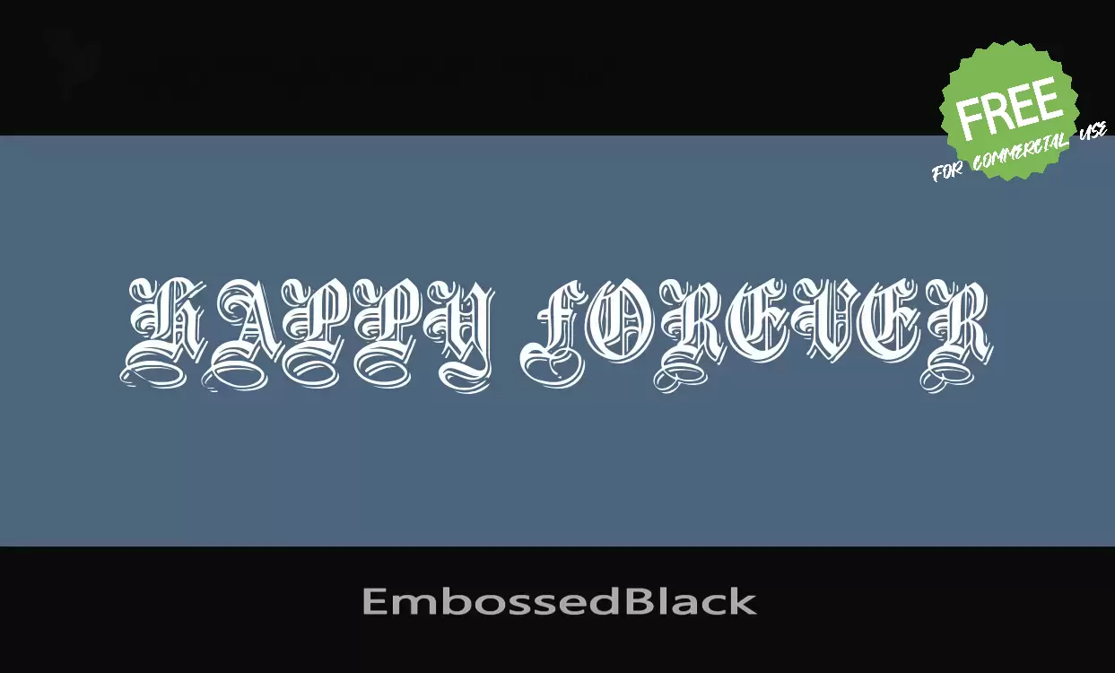 Sample of EmbossedBlack