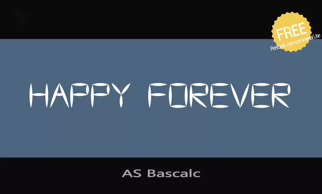 Font Sample of AS-Bascalc