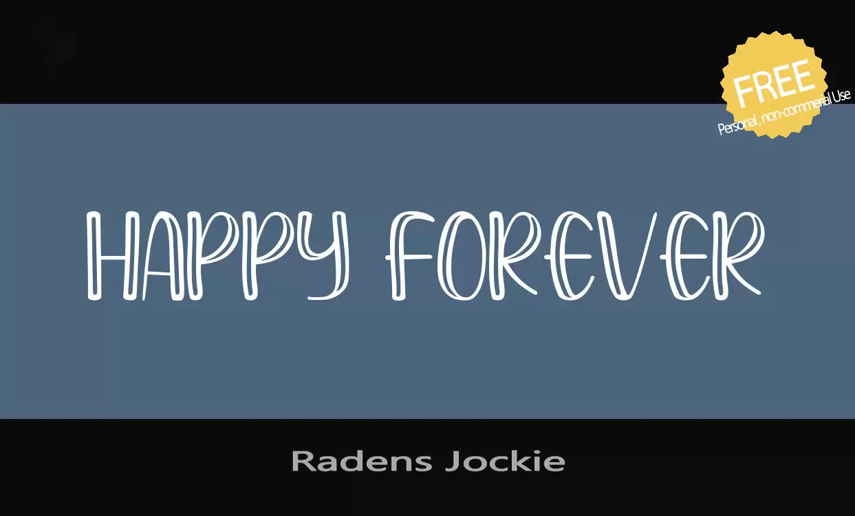 「Radens-Jockie」字体效果图