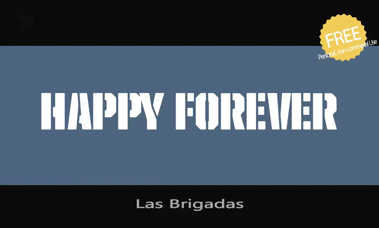 Font Sample of Las-Brigadas