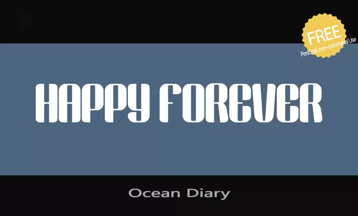 Font Sample of Ocean-Diary