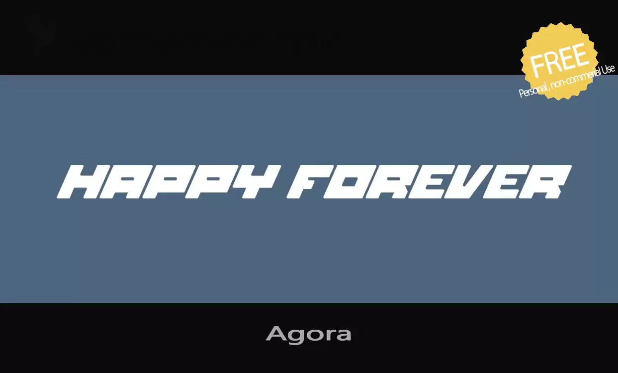 Font Sample of Agora