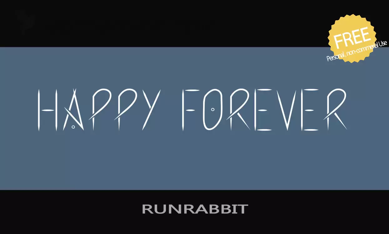 「RUNRABBIT」字体效果图