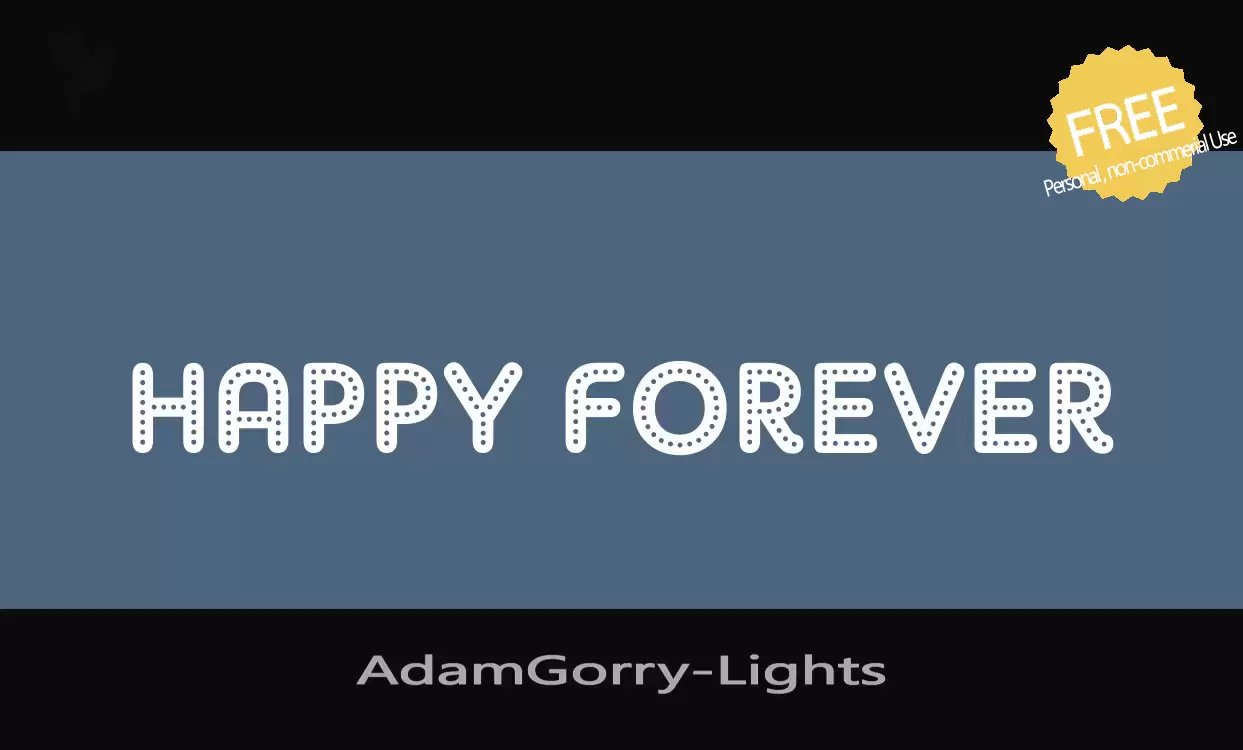 「AdamGorry-Lights」字体效果图