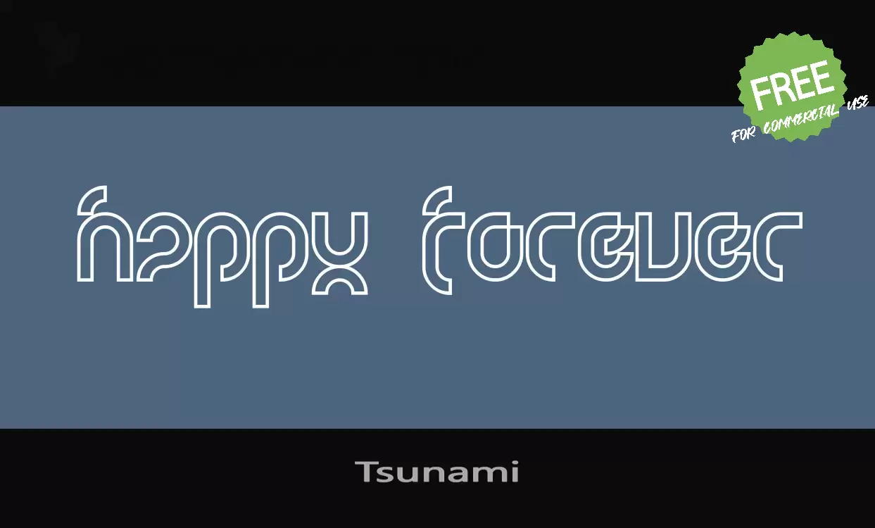 「Tsunami」字体效果图