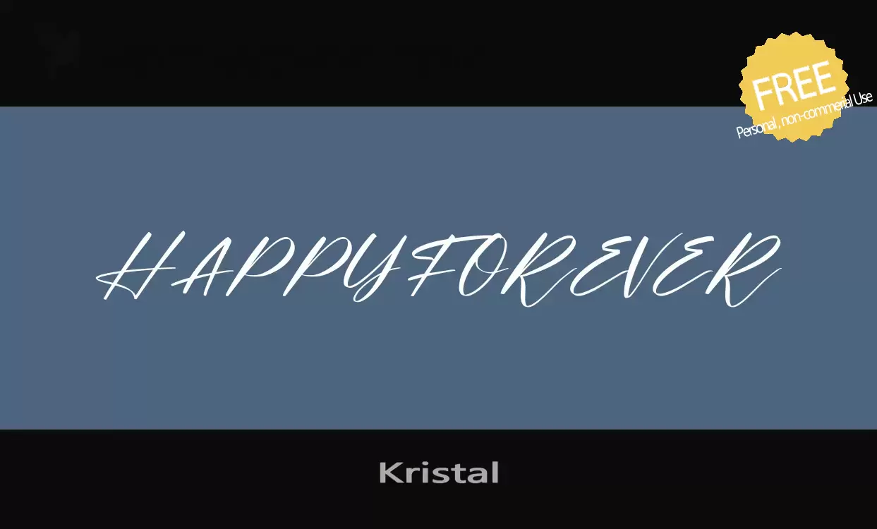 「Kristal」字体效果图