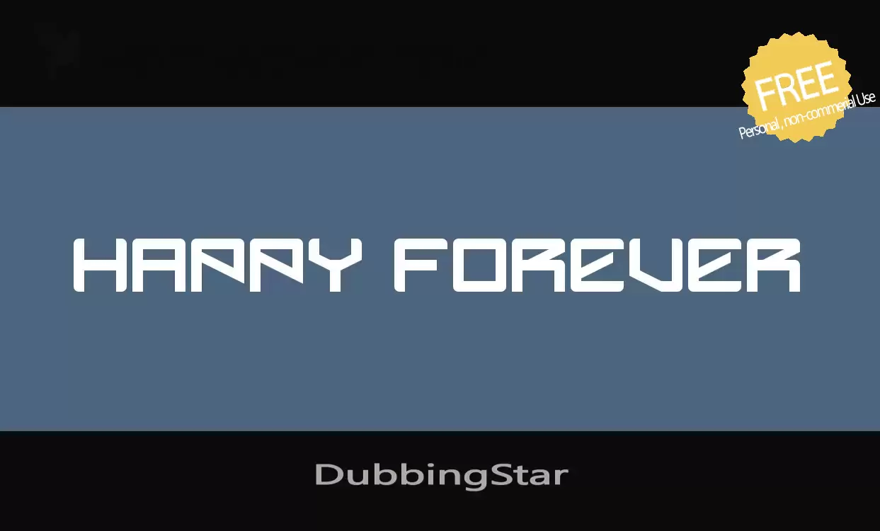 「DubbingStar」字体效果图