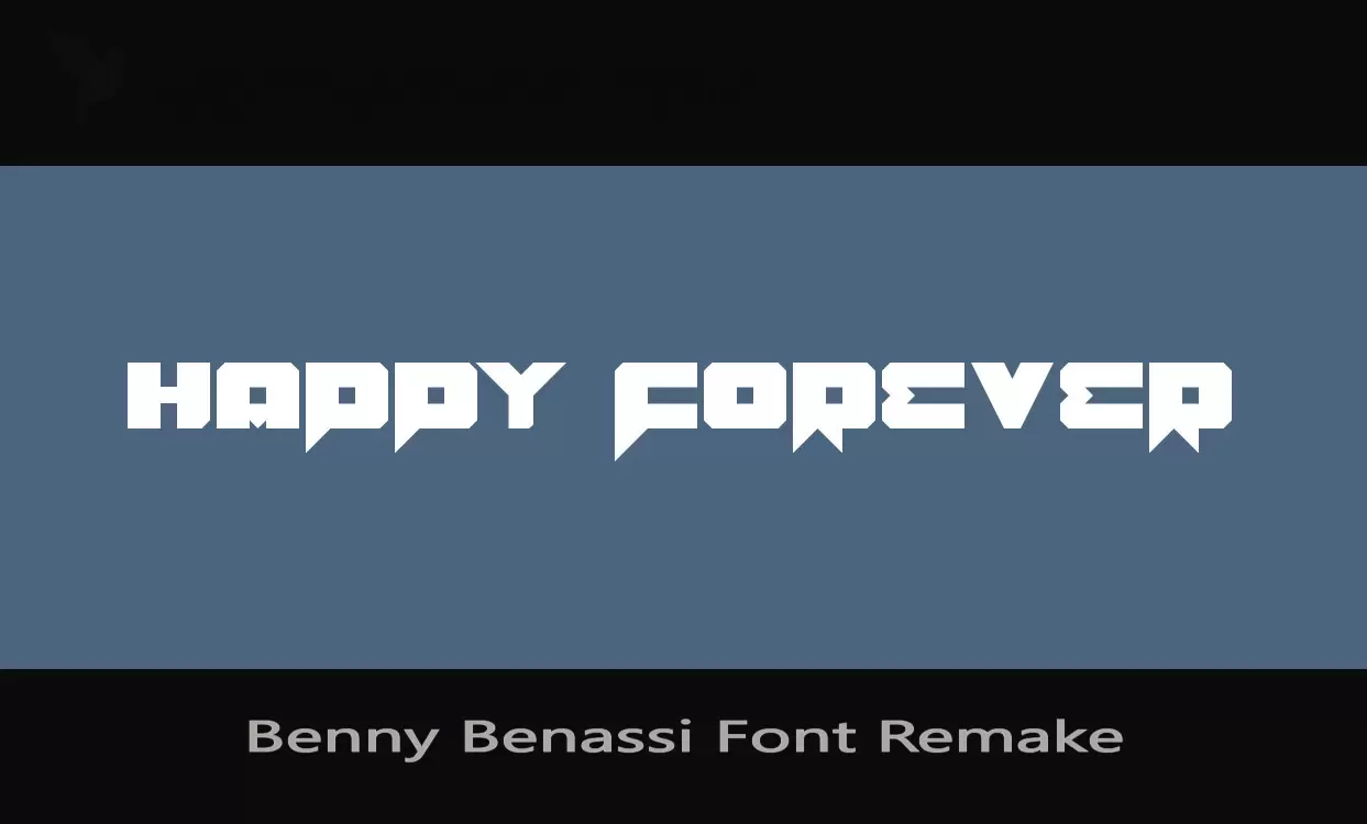 Sample of Benny-Benassi-Font-Remake