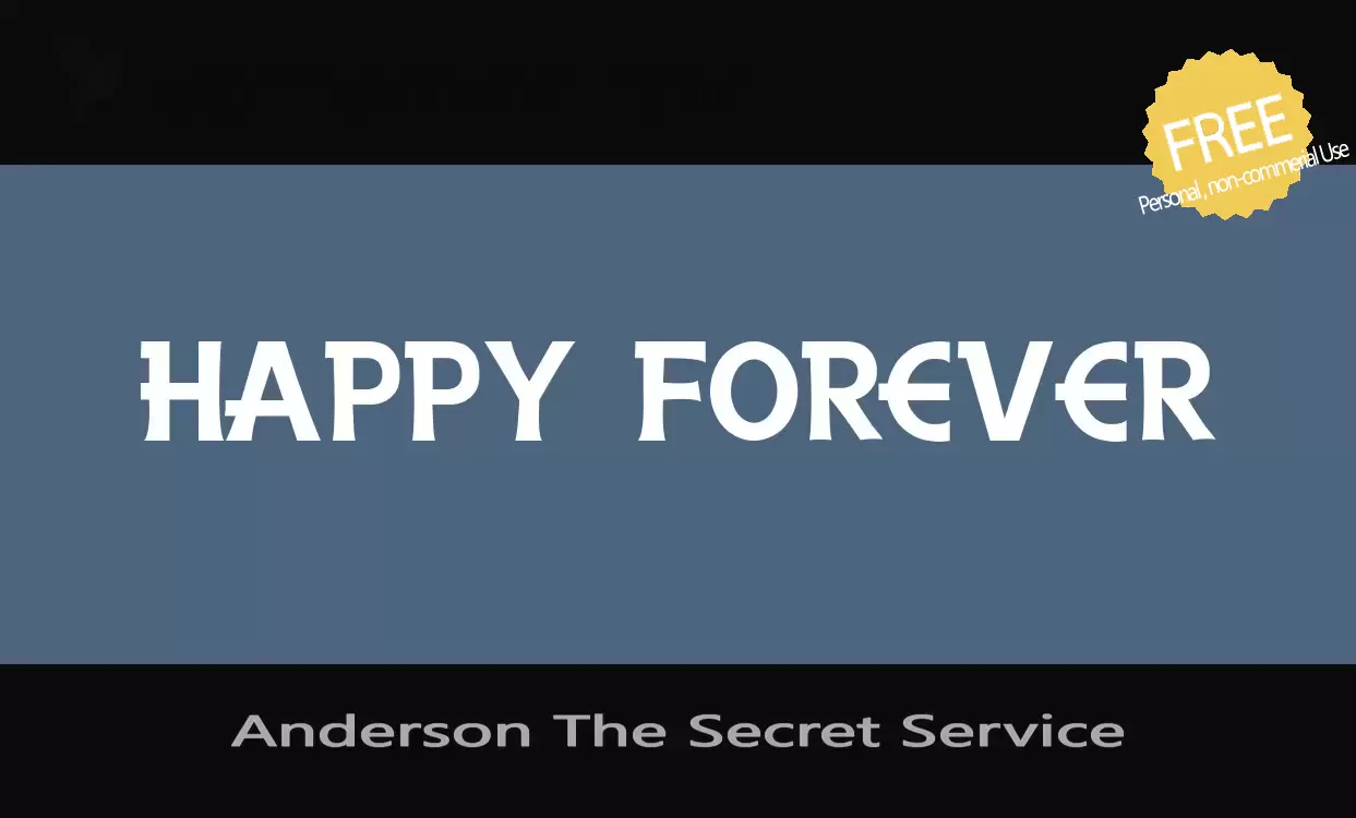 Font Sample of Anderson-The-Secret-Service