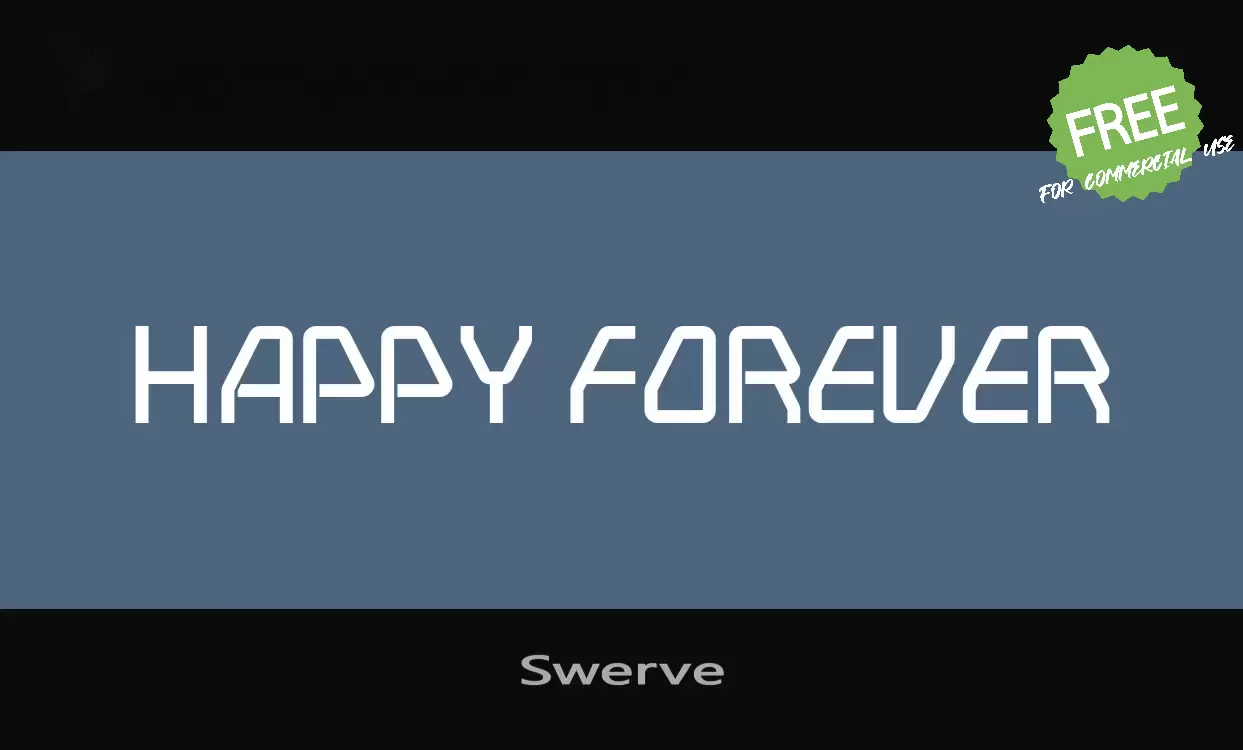 「Swerve」字体效果图