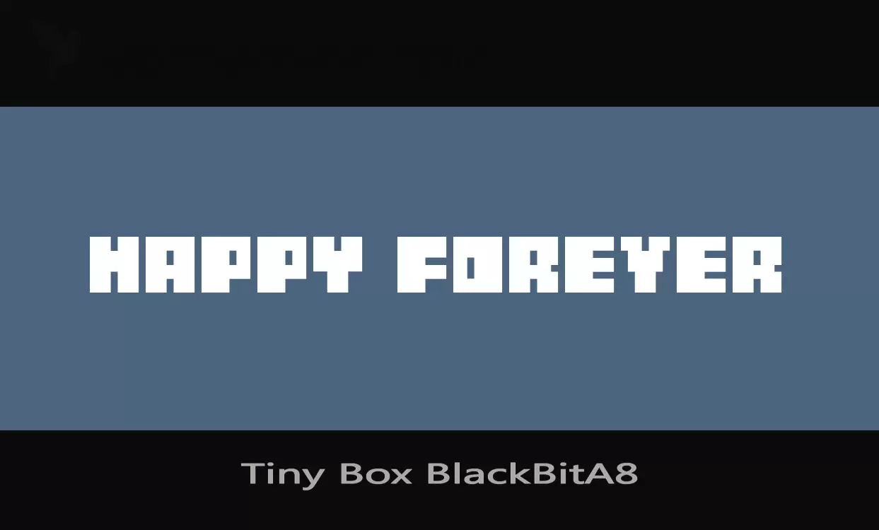 「Tiny-Box-BlackBitA8」字体效果图