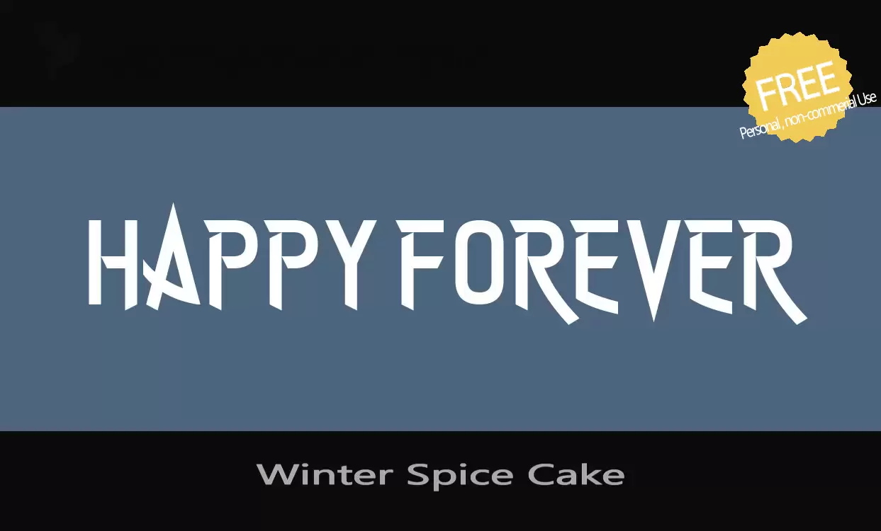 Font Sample of Winter-Spice-Cake