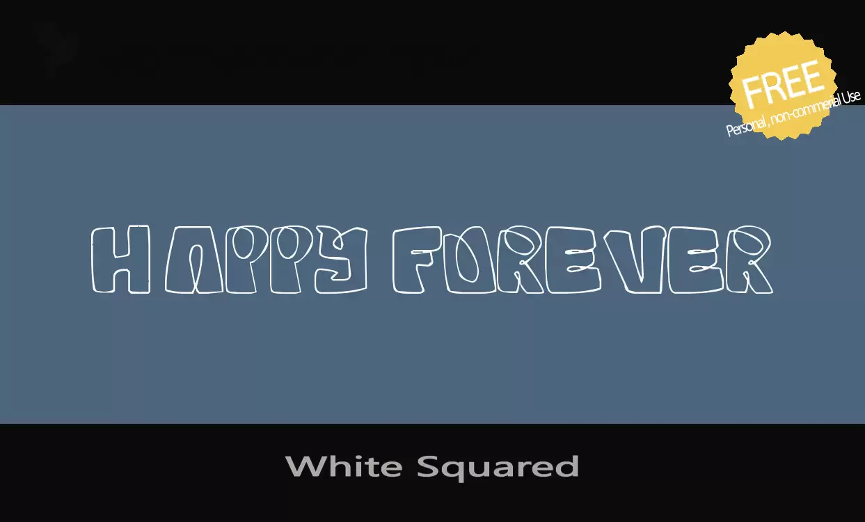 Font Sample of White-Squared