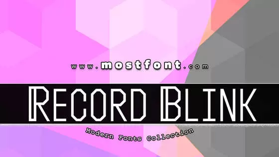 Typographic Design of Record-Blink