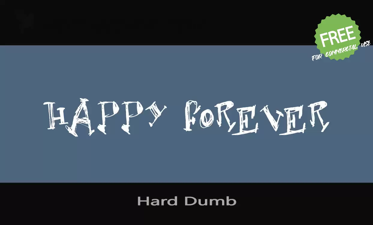 「Hard-Dumb」字体效果图