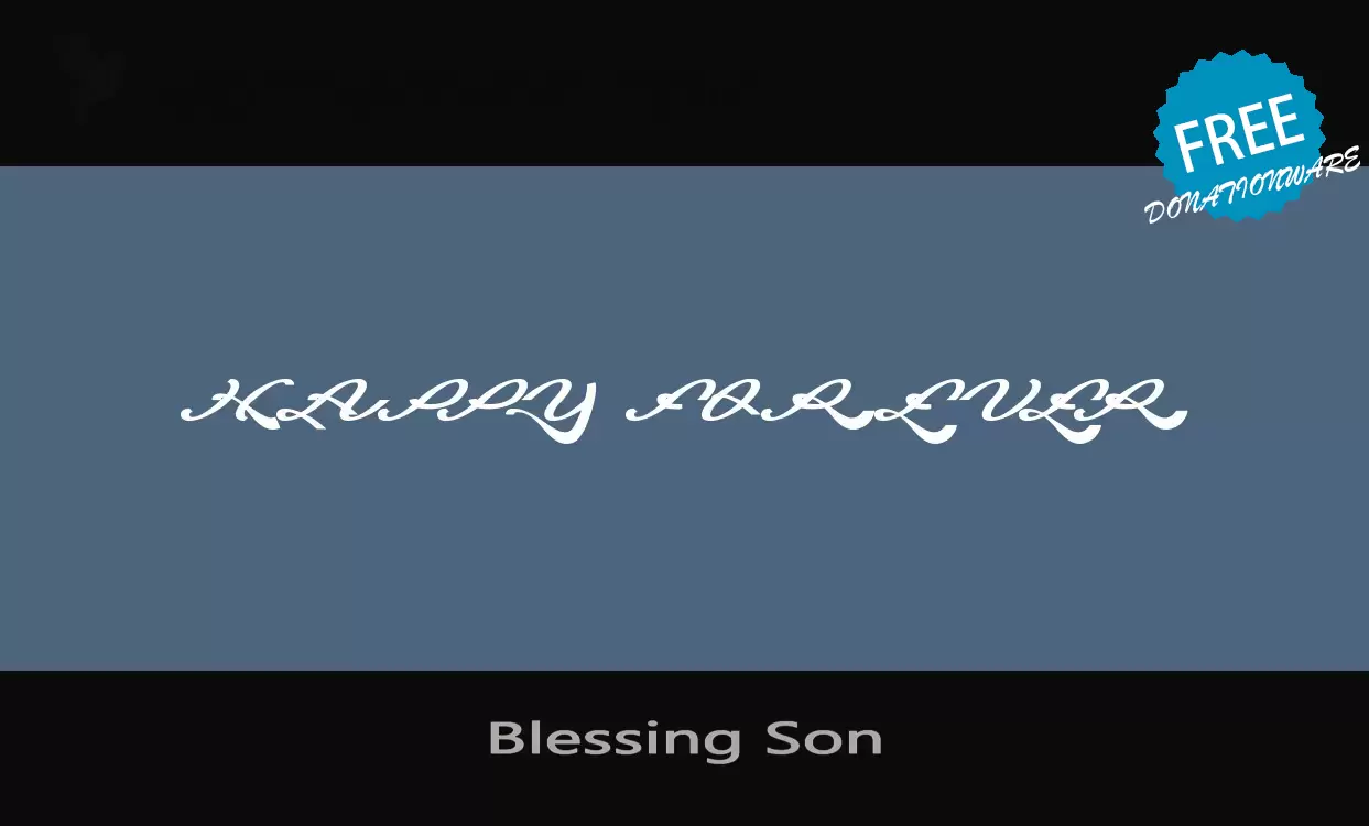 「Blessing-Son」字体效果图