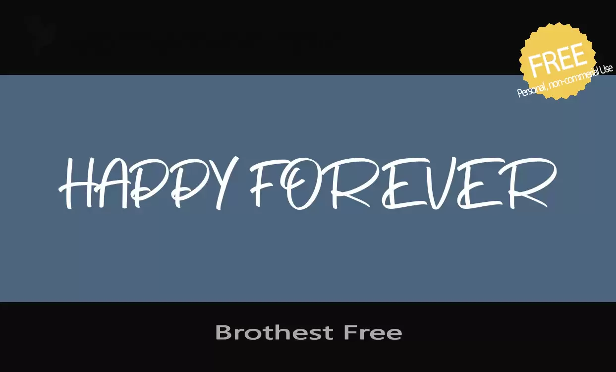 「Brothest-Free」字体效果图