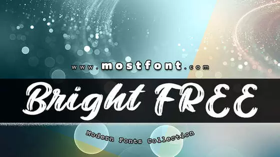 「Bright-FREE」字体排版图片