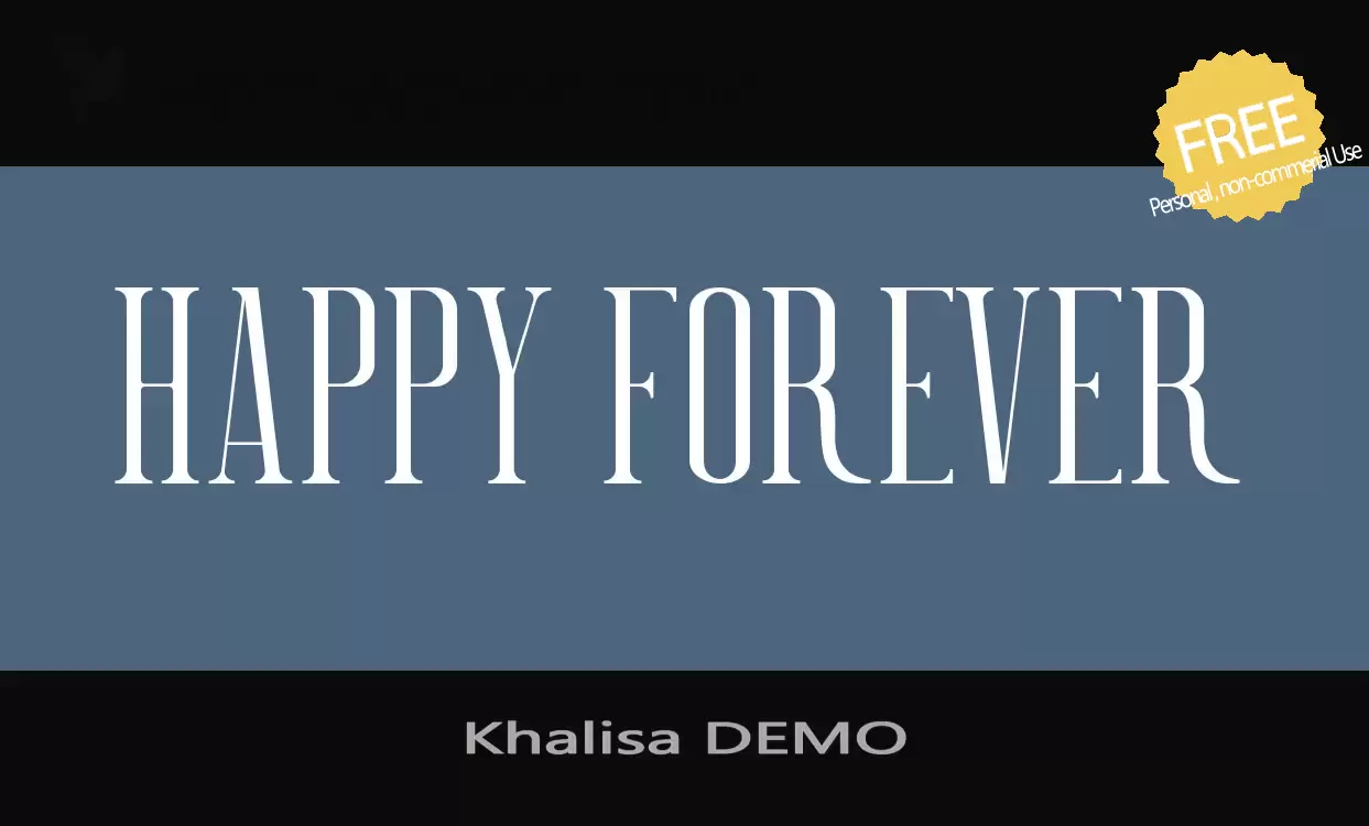 Font Sample of Khalisa-DEMO