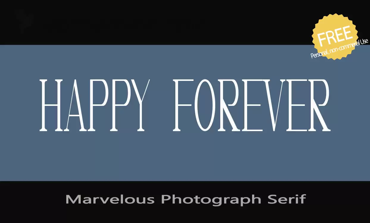 「Marvelous-Photograph-Serif」字体效果图