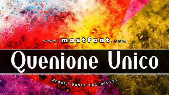 「Quenione-Unico」字体排版样式