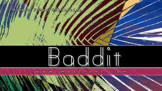 「Baddit」字体排版样式