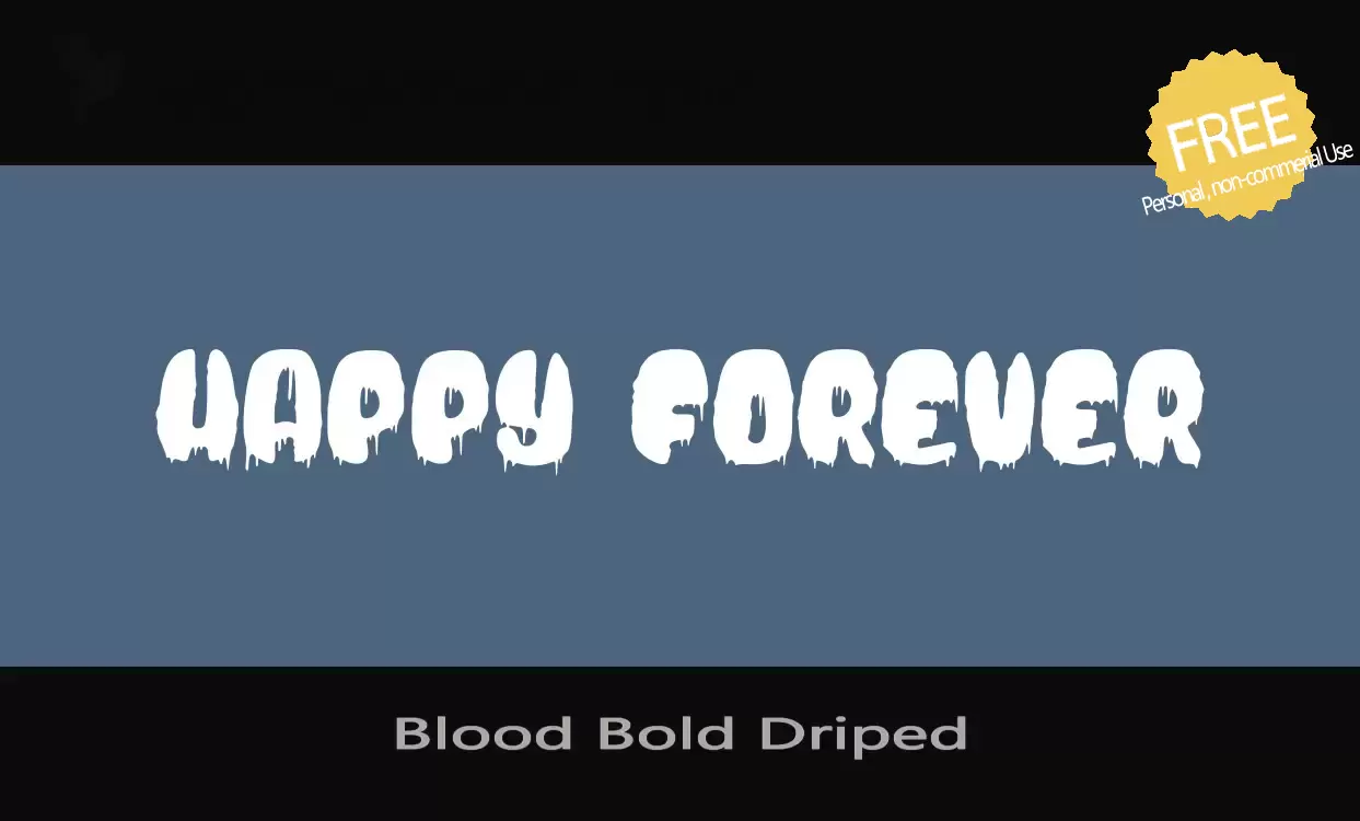 「Blood-Bold-Driped」字体效果图