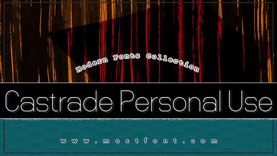 「Castrade-Personal-Use」字体排版图片