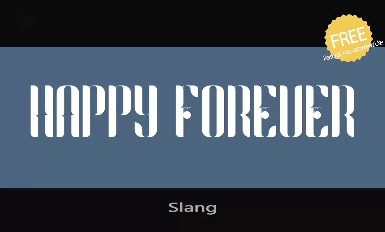 Font Sample of Slang